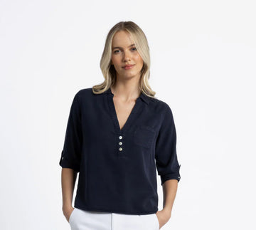 Humidity Leni Shirt. Navy