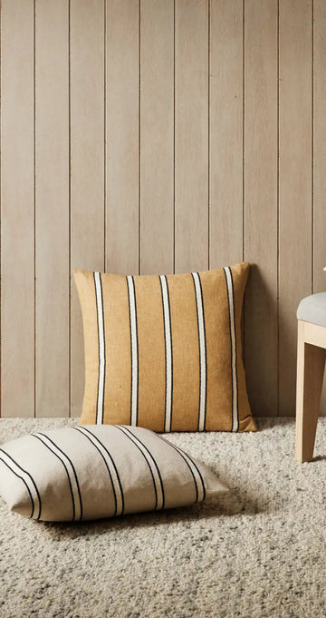 Weave Vinnie Cushion. Manuka & Natural