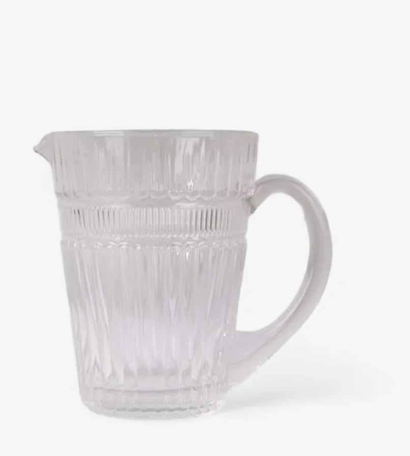 French Country Glow Pitcher Clear & Olive – Gibson&Co