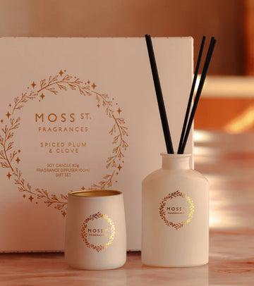 Moss St Spiced Plum & Clove Mini Candle & Diffuser Gift Set
