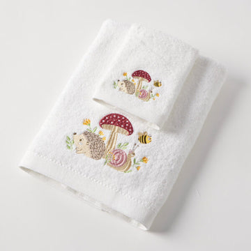Mushroom Meadow Bath Towel & Face Washer