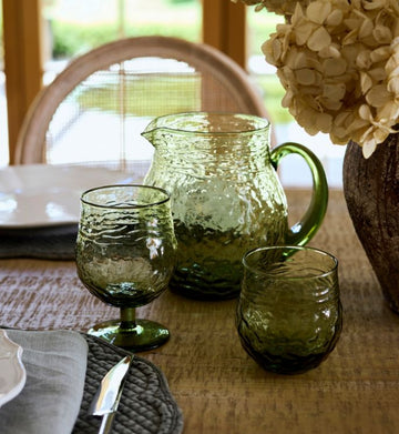 French Country Serena Glassware Green