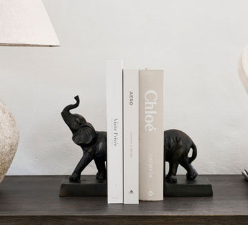 French Country Elephant Bookends