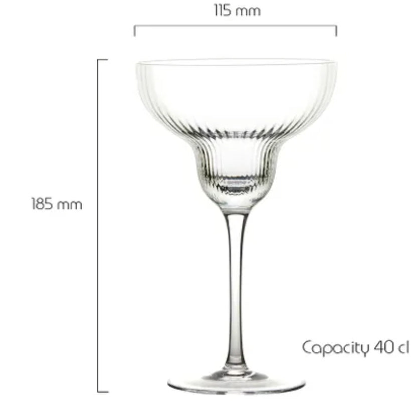 Set of 2 Margarita Glasses