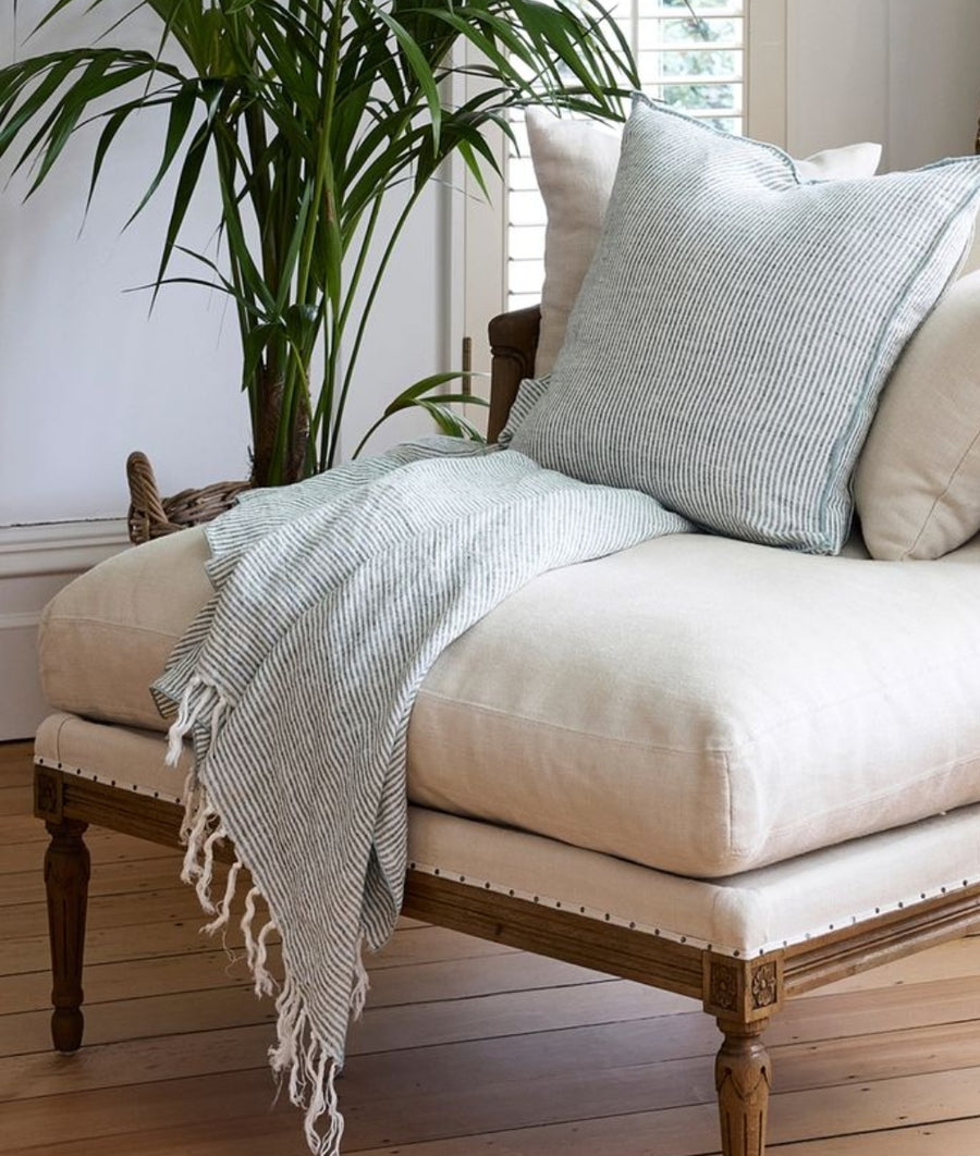 French Country Bayside Pinstripe Throw