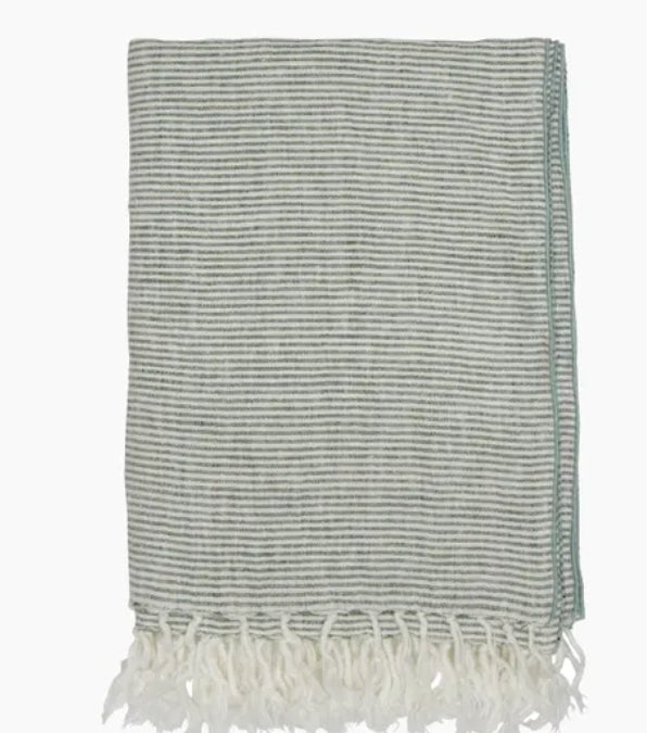 French Country Bayside Pinstripe Throw