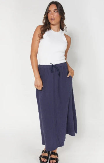 Was $159.99 now $49.99 Dear Sutton Jamila Skirt Naval Blue