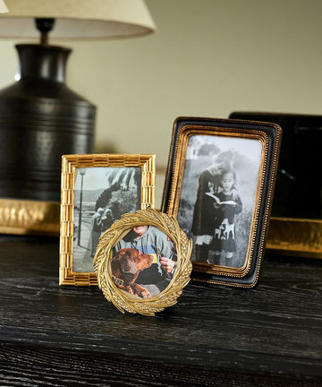 French Country Beaded Black Frame