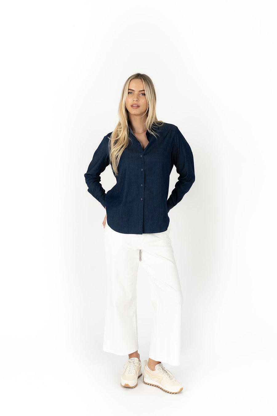 Humidity Chambray Shirt mid Blue