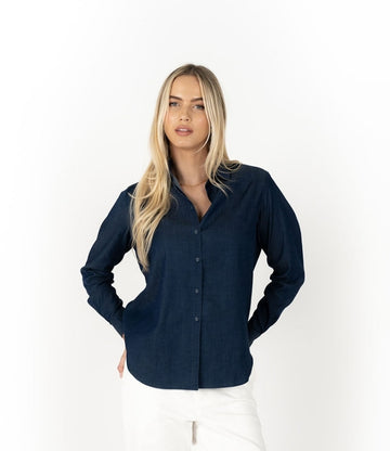 Humidity Chambray Shirt mid Blue