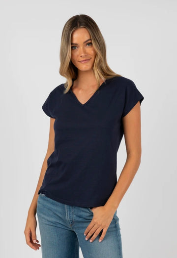 Humidity Must Have Tee. Navy & White.