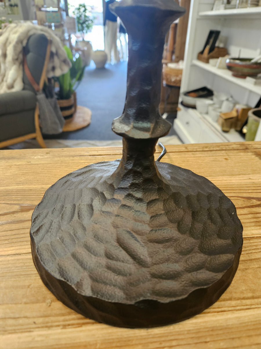 Hammered Lamp with Velvet Shade