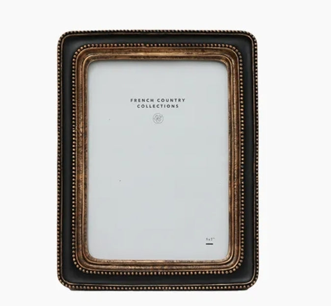 French Country Beaded Black Frame