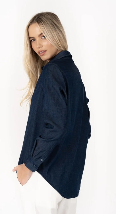 Humidity Chambray Shirt mid Blue