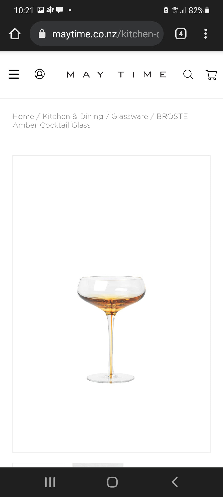 Broste Copenhagen Amber Glasses