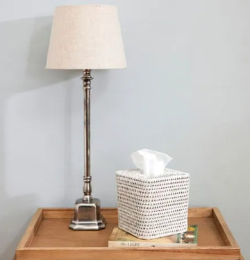 French Country Rattan Tissue Box